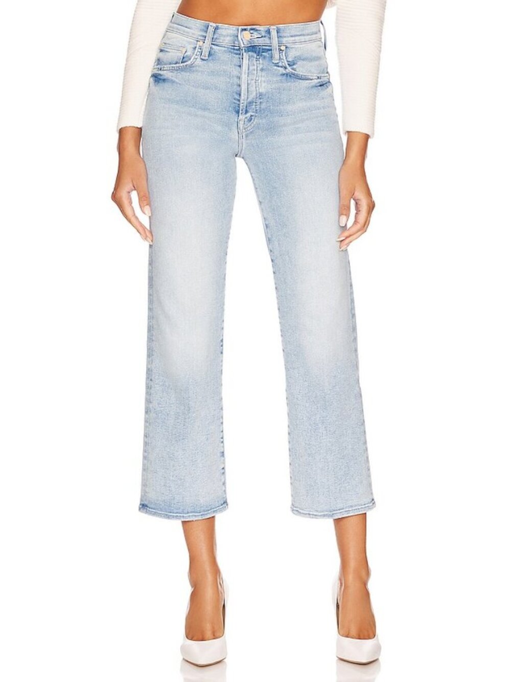 MOTHER The Rambler Ankle Breaking Out Light Wash Size 26